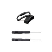 Sencato Suunto Core Series Silica Gel Strap Ring, Black Rubber Replacement Resin Band Buckle Retainer, Fastener with Movable Tool, Black 2 Pcs