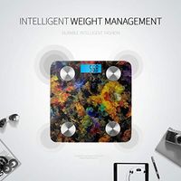 Colorful Oil Painting Weight Scale Body Fat Infant Scale Digital Most Accurate Bathroom Scale Tracks 8 Key Compositions Analyzer Sync with Fitness Apps 400 Lbs