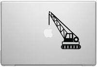 Wrecking Ball Crane Macbook Car Tablet Art - Black Vinyl Decal for 13" Macbook