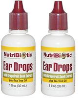 NutriBiotic Ear Drops with Grapefruit Seed Extract and Tea Tree Oil (Pack of 2), 1 Oz Each