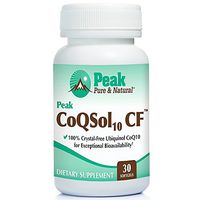 Peak Pure & Natural Ubiquinol Coenzyme Q10 | Supplement for Heart Health | CoQ10 100mg | 30 Softgels