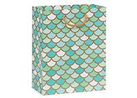 Mermaid Paradise Gloss Design CUB Size 8"x4"x10" Bag with Matching Gift Grade Tissue Paper Choose Quantity (1)