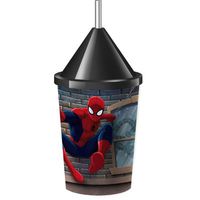 SpiderMan Spider Hero Dream Party Lids and Straws for Souvenir Cups 4 Pack by Hallmark