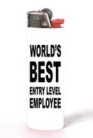 World's Best Entry Level Employee 2 Pack Vinyl Decal Wrap Skin Stickers by Moonlight Printing for Bic Lighters