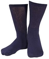 Truform Diabetic Socks for Men and Women, Medical Style Crew Length, Mid Calf Height, 3 Pairs, Navy, Medium