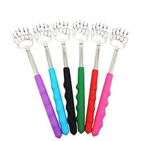 Kaptin 6 Pack Portable Extendable Back Scratchers, Telescopic Bear Claw Back Itching Scratcher with Soft Rubber Handles, Scalp Hand Massager Tool for Both Human and Pets