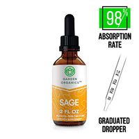 Garden Organics - Sage Alcohol-Free Extract, Organic Sage (Salvia officinalis) Dried Leaf (2 Fl Oz)