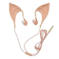 FidgetKute 3.5mm Elf Ears Cosplay Spirit Earphones Headphones in-Ear Earbuds Remote Women Show One Size