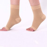 Anti Fatigue Ankle Support Running Cycle Basketball Sports Socks Outdoor Men Ankle Brace Sock Compression Foot Sleeve (Skin Tone, L/XL)