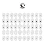 FDA Cleared HealthmateForever High Quality Non-Woven Electrode Pads | a Bag of 25 Pairs (50 Pieces) | self-Adhesive, Conductive, no Gel Needed, Easy to Clean | Snap-On