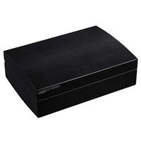 Humidors Cigar moisturizing Cabinet Travel Carrying case Cigar Maintenance Box Cedar Wood Piano Paint Large Capacity can Store 50 (Color : Black, Size : 322310.5cm)