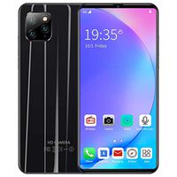 New 10 Core 6.1 inch Smartphone Android 9.1 8ROM 4G Call HD Camera Mobile Phone (Black)