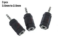3 Pack of AnE Toys 3.5mm to 2.5mm Electrode Wires Adapter for Electro Therapy Machine Devices, Digital Muscle Pulse Massager, Electric Impulse Palm Massager