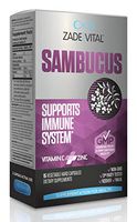 Zade Vital Sambucus Elderberry Capsule with Zinc - Vitamin C, Immune System Booster, Zinc Supplement, 15 Vegetable Hard Capsules, Non GMO, Kosher, Halal, GMP, 1-2 Weeks Supply, Immune Support