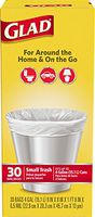 Glad 4 Gallon 30Ct Small Trash 2-Pack