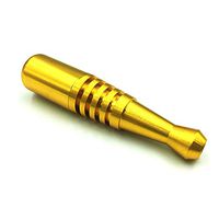 Portable Baseball Pipe with 5 Filters, 3 in 1 Cleaning Tool, Delicate Velvet Bag (Golden)
