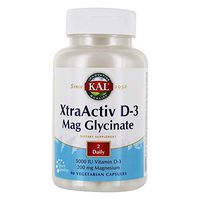 Kal 5000 Iu Vitamin D-3 Mag Glycinate, 90 Count