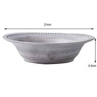 AXZHYX Bowl Japanese Retro Ceramic Soup Bowl Home Creative Noodle Bowl Salad Bowl Hotel Tableware Home Noodles Boiled Fish Soup Bowl (Color : One)