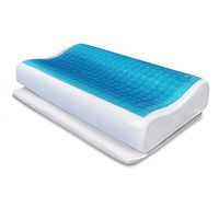 Contoured Pillow with Cool Gels Peaceful Healthy Sleep Pillow