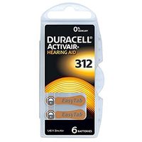60 x Size 312 / BROWN - DURACELL EasyTab Hearing Aid Batteries (10 packs of six cells)