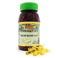 Natural Source of Omega 3,6,9 Softgel caps from Sacha Inchi (60 Capsules - 1000mg) - Much Healthier than Fish Oil and Algae | Source of Ala that elongates DHA EPA | Essential Fatty Acids | Odorless