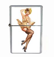 Helo Pinup Navy Girl Flip Top Oil Cigarette Lighter
