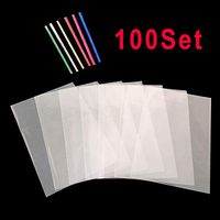 Cello Cellophane Treat Bags, 5.9 X 8 Inches Big OPP Clear Plastic Bags For Bakery, Popcorn, Cookies, Candies, Dessert with 6 Colors Twist Ties(100 Pieces Bags + 100 Pieces Twist Ties) (100, 5.9 x 8)