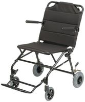 Karman Healthcare KMTV10B18B Ultra Lightweight Travel Chair with Flip Up Arms, Black, 18" Seat Width