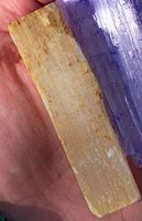 Selenite Wand : Natural Healing Gypsum Crystalline Wands, 3"x1", Yellow, Raw Magical Altar Crystal Supply, 1 Pc #WSW_9344 (Yellow)