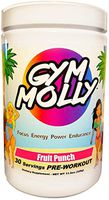 Gym Molly Pre Workout Powder Energy Drink Supplement | BCAAs | 0 Carbs | for Men & Women, Fruit Punch (30 Servings, 11.4 oz)