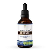 Coriander Alcohol-Free Liquid Extract, Organic Dried Coriander (Coriandrum sativum) Dried Seed Tincture Supplement (4 FL OZ)