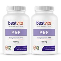 P-5-P 100mg (240 Vegetarian Capsules) (120 x 2) (CoEnzymated Form of B-6) - No Stearates - Vegan - Non GMO - Gluten Free