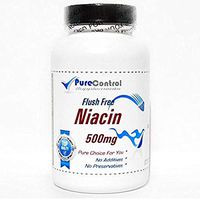 Flush Free Niacin 500mg // 200 Capsules // Pure // by PureControl Supplements