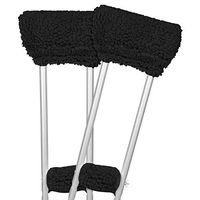 Vive Sheepskin Crutch Pads - Padding for Walking Arm Crutches - Universal Underarm Padded Forearm Handle Pillow Covers for Hand Grips - Soft Foam Armpit Bariatric Accessories for Adults, Kids (1 Pair)