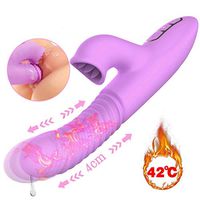 7 Vîbräting USB Rechargeable Rabbit Vîbrätôr Ďìld`ɔ Portable Soft Tongue Licking Oral Tool Heating Strong Waterproof Toys for Women Female Couples KDM11