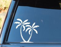 AK Wall Art Palm Trees Tropical - Vinyl Decal Outdoor Weatherproof - Select Size