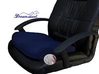 Memory Foam Seat Cushion Integrated w/Cool Gel Pad for Office, Home, Driving Comfort & Sitting Pain Relief, Navy Blue