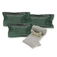 3 Pack Emergency Trauma 4" Israeli Bandage - Combat Military Style Battle Wound Dressing First Aid IFAK Stop The Bleed