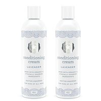 2 Pack Organic Lavender Conditioner - EWG VERIFIED - 12 Fluid Ounce Family Size - No Sulphates, Parabens or Phosphates - Gentle All-natural Conditioner For Kids