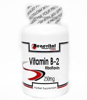 Vitamin B-2 (Riboflavin) 250mg 200 Capsules ~ Renevitol