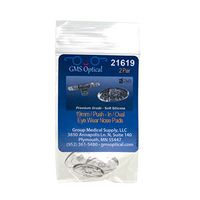 GMS Optical® Soft Silicone Oval Shaped Nose Pads for Eyeglasses (2 Pair, Oval-Shape Click-ON 19MM)