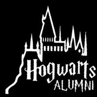 Legacy Innovations Hogwarts Alumni White Decal Vinyl Sticker|Cars Trucks Vans Walls Laptop| White |5.5 x 5.5 in|LLI603