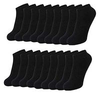 8 Pairs No Show Socks for Men Women Cotton Athletic Running Socks Thin Non Slip Casual Ankle Socks Low Cut Socks (Black)