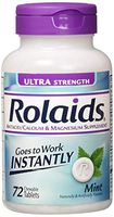 Rolaids Ultra Strength Mint Tablets 72 Count, 3 Pack