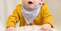 Two Sets of Cotton Double-Layer Snap Baby Triangle Towel Baby Saliva Towel Bib Eating Accessories