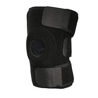 Yadianna Knee Brace Support Knee Brace Compression Sleeve with Strap for Best Support & Pain Relief Shock Absorption Adjustable Pads Knee Protection (Color : Black, Size : One Size)