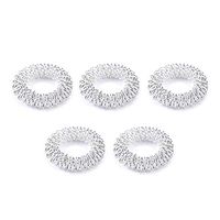 guohanfsh 5/10Pcs Massage Acupuncture Finger Rings Health Care Acupressure Hand Massager Body Pain Relief Silver-5 Pcs *