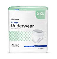 McKesson Ultra Disposable Underwear UWBXXL, 2X-Large, 48 Ct