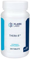 Klaire Labs Thera-B - Essential Vitamin B Complex, Hypoallergenic Formula with Activated Metafolin Folate (L-5-MTHF), Biotin & Methylcobalamin (100 Tablets)