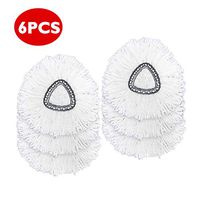 XuSha Replacement Mop Heads Spin Mop Refill Microfiber Mop 6 Pack